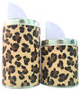 Set Matero Animal Print Mate, Yerbero & Azucarera Con Pico Vertedor Sugar & Yerba Mate Bowls with Pouring Beak