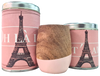 Set Matero Torre Eiffel Mate, Yerbero & Azucarera Con Pico Vertedor Sugar & Yerba Mate Bowls with Pouring Beak