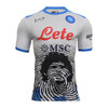Napoli Homenaje Maradona Camiseta Blanca Remera Napoli Official Soccer Team Shirt Diego Armando Maradona Tribute (White)