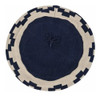 Boina De Hilo Guarda Pampa Beret Gaucho Style Classic Argentinian Hat - Blue & Beige (Various Colors Available)