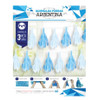 Guirnalda Porras Argentina Fabric Pennants Argentina Colors Lightblue & White Hanging Garland, 3 m / 9.8 ft long