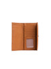 Prüne Billetera Chicago Cuero Marrón Leather Flap Wallet Clutch Organizer with Magnetic Clasp (Brown)