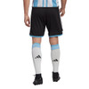 Short Negro Titular Selección Argentina Official Black Soccer Team Short Argentina - FIFA WorldCup Qatar 2022 Edition