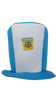 Galera Vertical AFA Light Blue & White Luxury Top Hat Unisex Carnival Accessory Fun Themed (One Size Fits All)