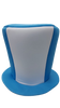 Galera Vertical AFA Light Blue & White Luxury Top Hat Unisex Carnival Accessory Fun Themed (One Size Fits All)