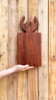 Tabla En Anchico Curada Premium Anchico Wood Cutting Board Plate Unique Horn Design by Tero Carpintero, 46.5 cm x 22 cm x 2 cm / 18.3" 8.7" x 0.8"