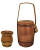 Set Matero Apilable Wooden Mate Gourd with Sugar & Yerba Bowl Stackable 3-Piece Set for Mate (3 pc)