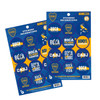 Sticker Kit Soccer Boca Juniors Round Sticker Sheets Decoration Soccer Party Supplies Favors, 24 pcs (pack of 2 sheets)