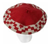 Boina De Hilo Guarda Pampa Desing Beret Gaucho Style Classic Argentinian Hat - Red & Beige (Various Colors Available)