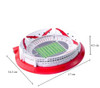 River Plate 3D Stadium "Monumental" Ornament with LED Lights, 14.5 cm x 17 cm x 4.5 cm