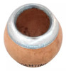 Mate Gourd Carved Natural Calabaza with Metal Ring Grabado Argentina, Assorted Colors