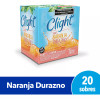 Jugo Clight Sabor Naranja & Durazno Powdered Juice Peach & Orange Flavor No Sugar, 7.5 g /  0.3 oz (box of 20)