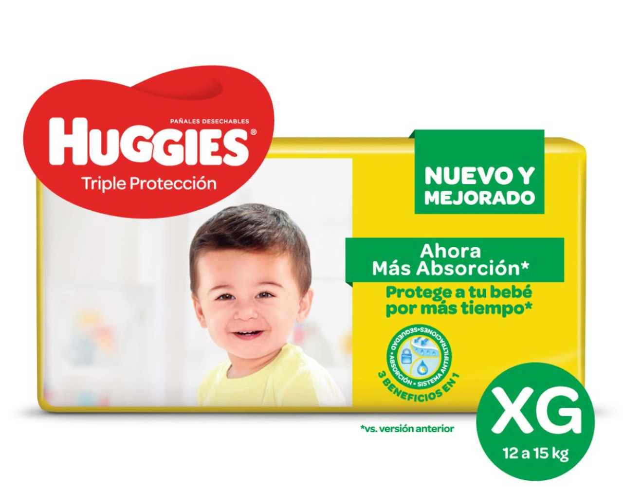 Huggies Pañales XG Baby Diapers XL Size Disposable Baby Diapers Triple