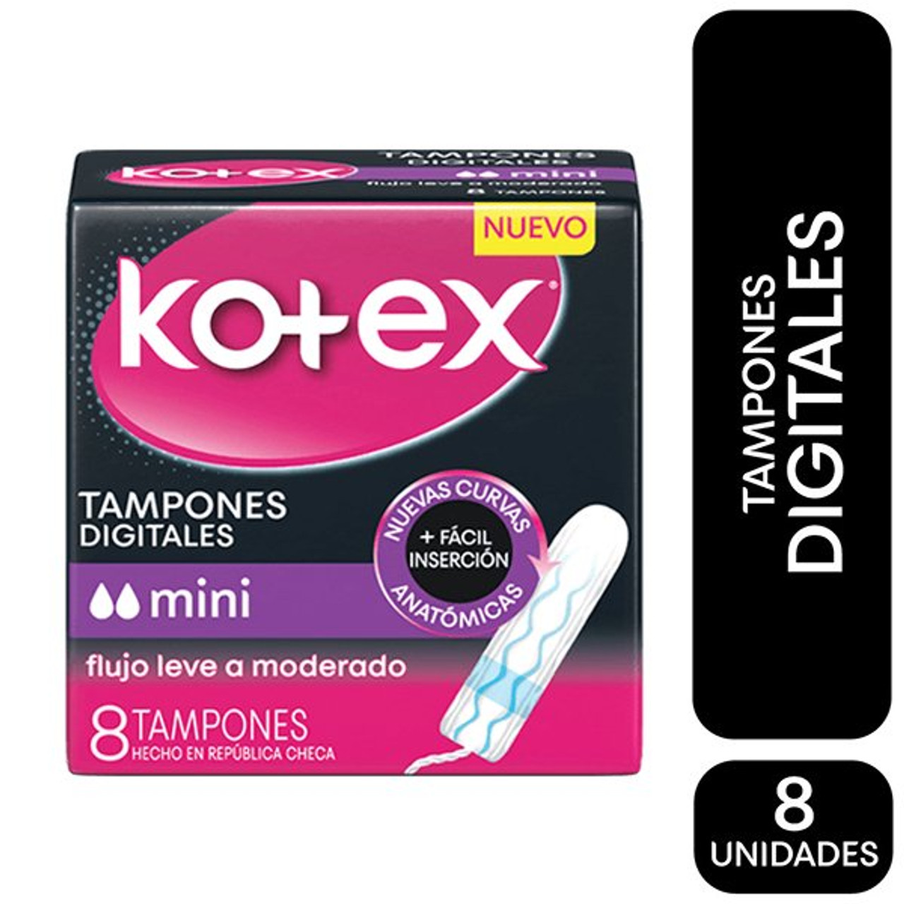 Kotex Tampones Mini Tampons Light Absorbent Tampons with Blue