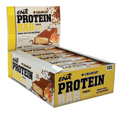 Ena Protein Bar Sabor Banana Split 46 g / 1.62 oz (box of 16 bars ...