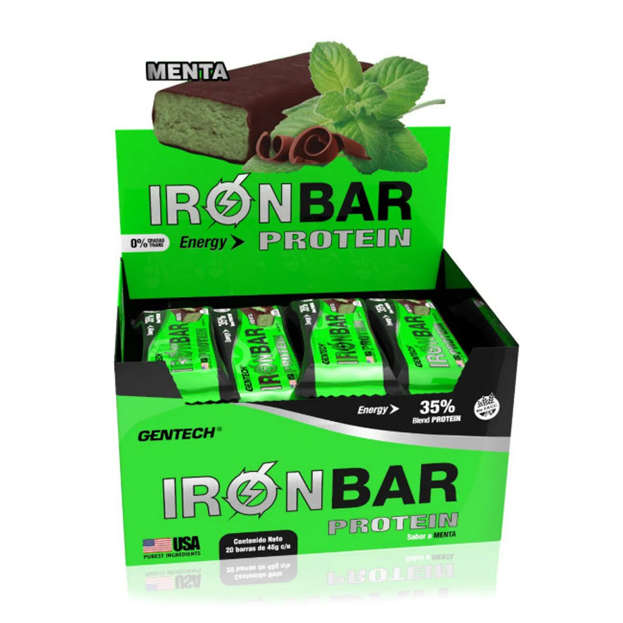 Iron Bar Energy Protein ChocolateFlavored ProteinBased Bar with