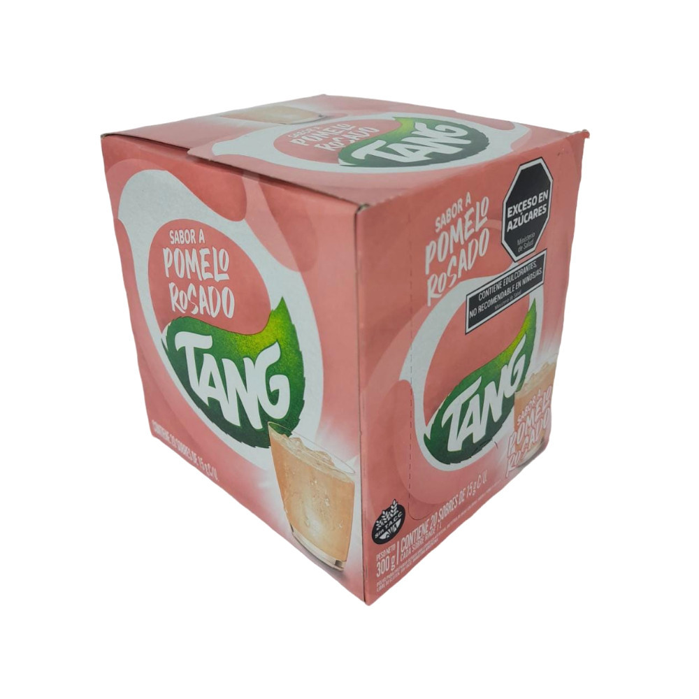 Jugo Tang Pomelo Rosado Powdered Juice Pink Grapefruit Flavor, 15 g / 0.50 oz (box of 20)