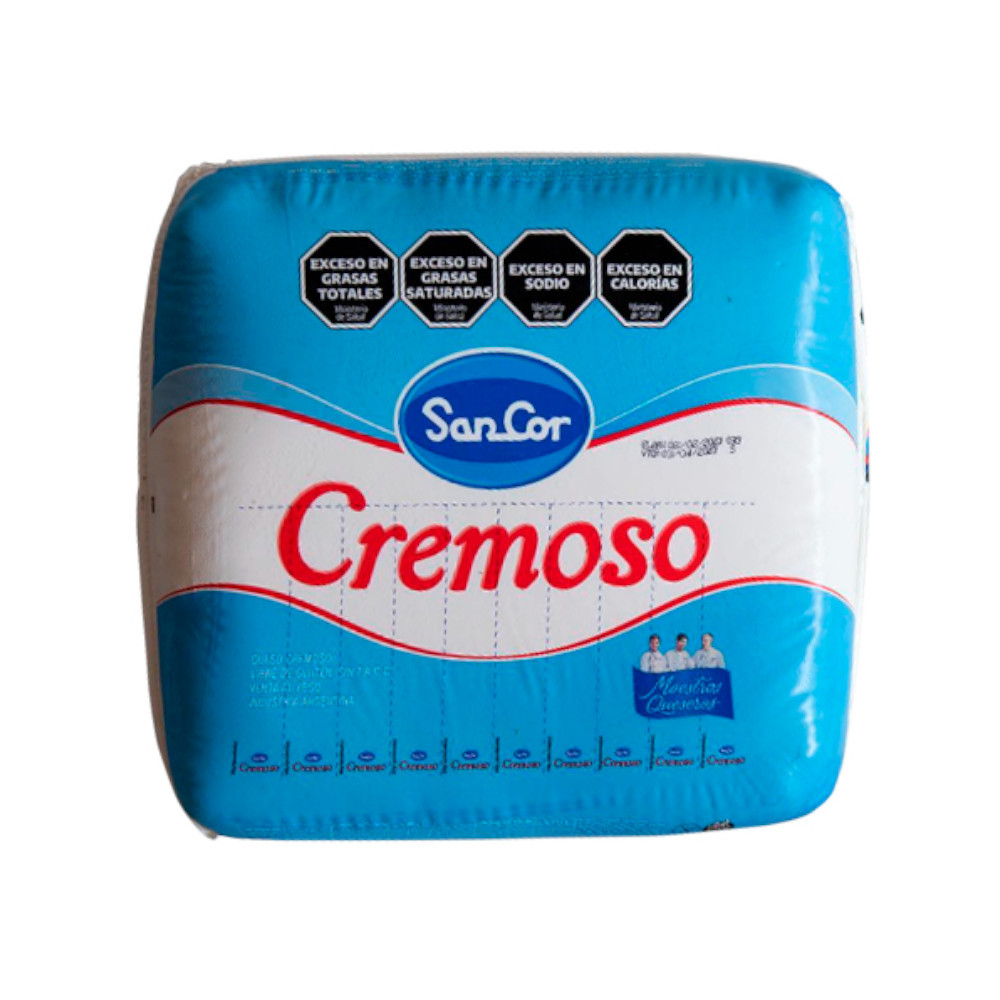Sancor Creamy Cheese GlutenFree Queso Cremoso en Horma Whole Bar, 4 kg
