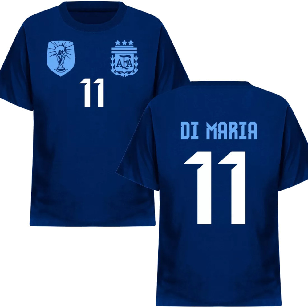 AFA Football Shirt Nro 11 Di María Argentina National Team Cotton
