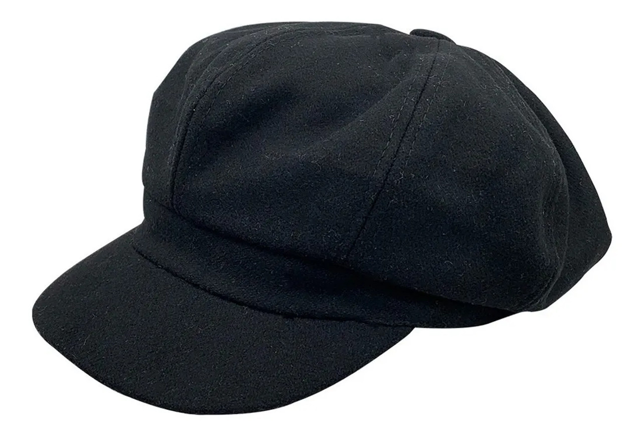 Vintage U.S.A. newsboy style cap 
one size 
Elastic back of hat Flat Top Newsboy Hat - Solid Cotton Gatsby Cap for Men main image 4