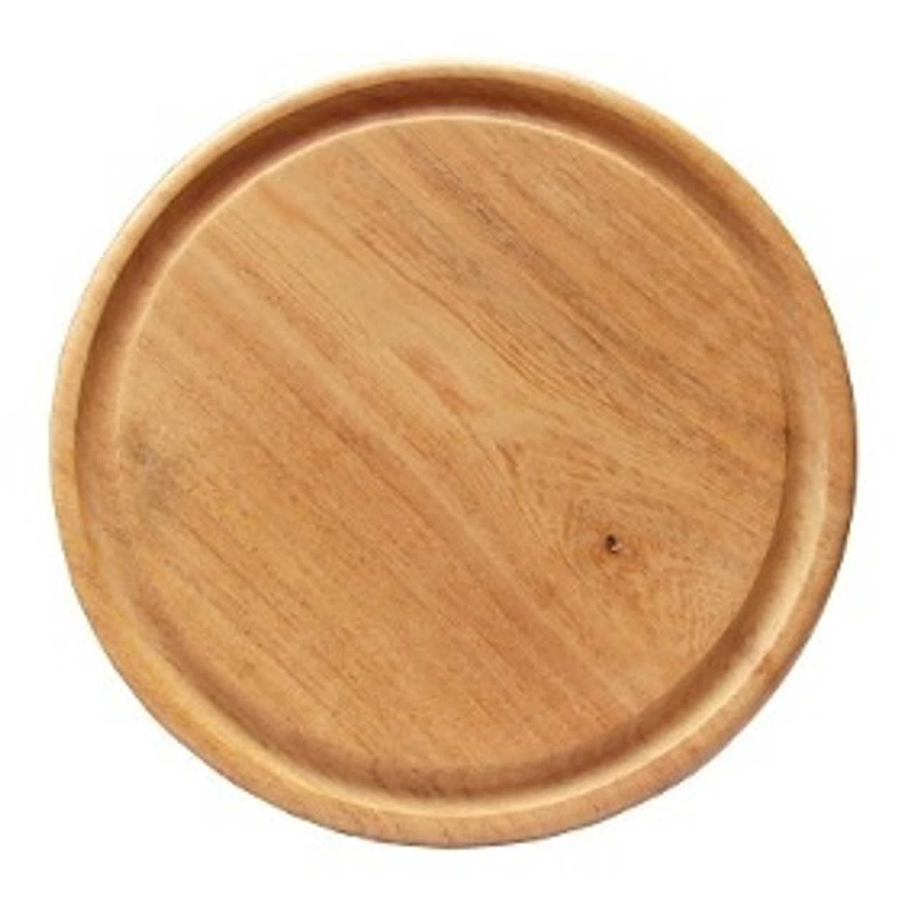 Plato de Madera Wooden Plate for BBQ, 24 cm / 9.44 diameter