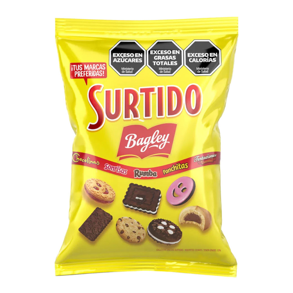 Surtido Bagley Assorted Galletitas Cookies Sonrisas, Chocolinas