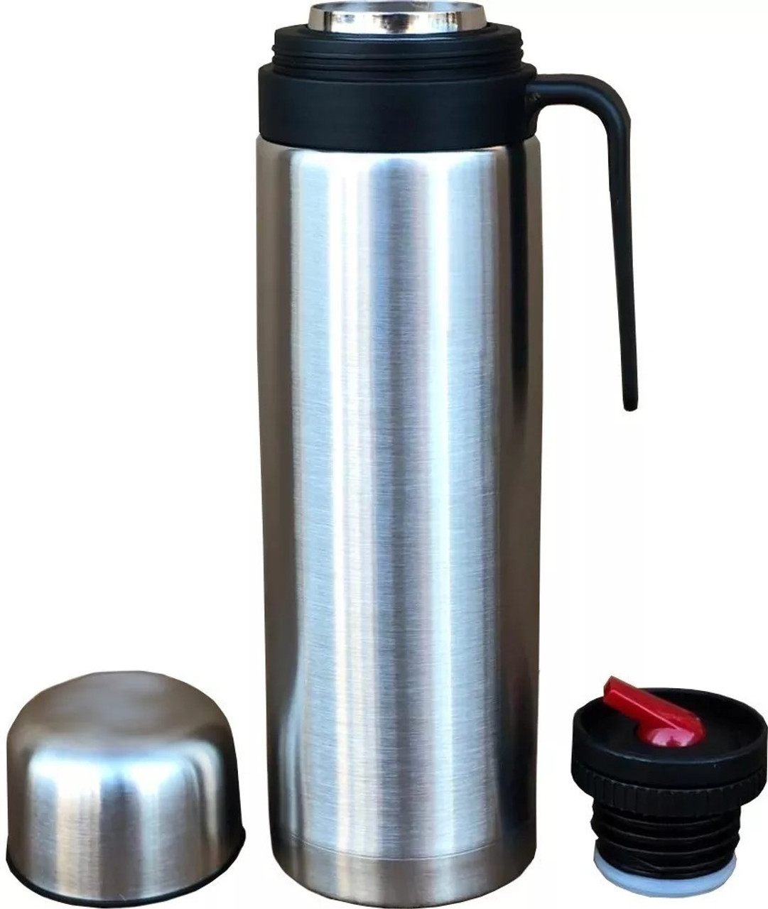 Lumilagro Stainless Steel Thermos Vacuum Bottle with Pouring Beak for Mate  Termo Pico Vertedor Cebador, 1 L / 33.8 oz