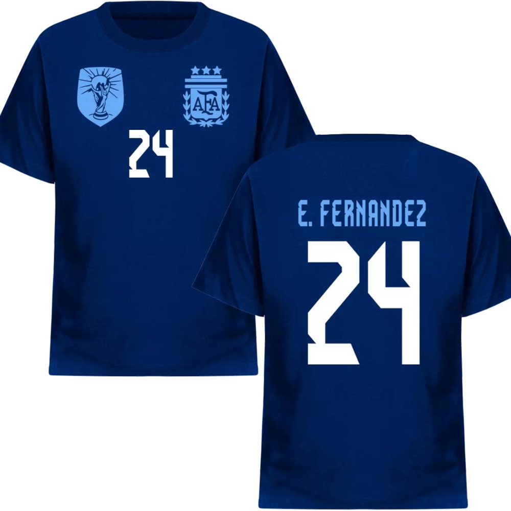 アルゼンチン代表 E. FERNANDEZ シャツ 24 AFA Football Shirt Nro 24 Enzo Fernández Argentina National Team