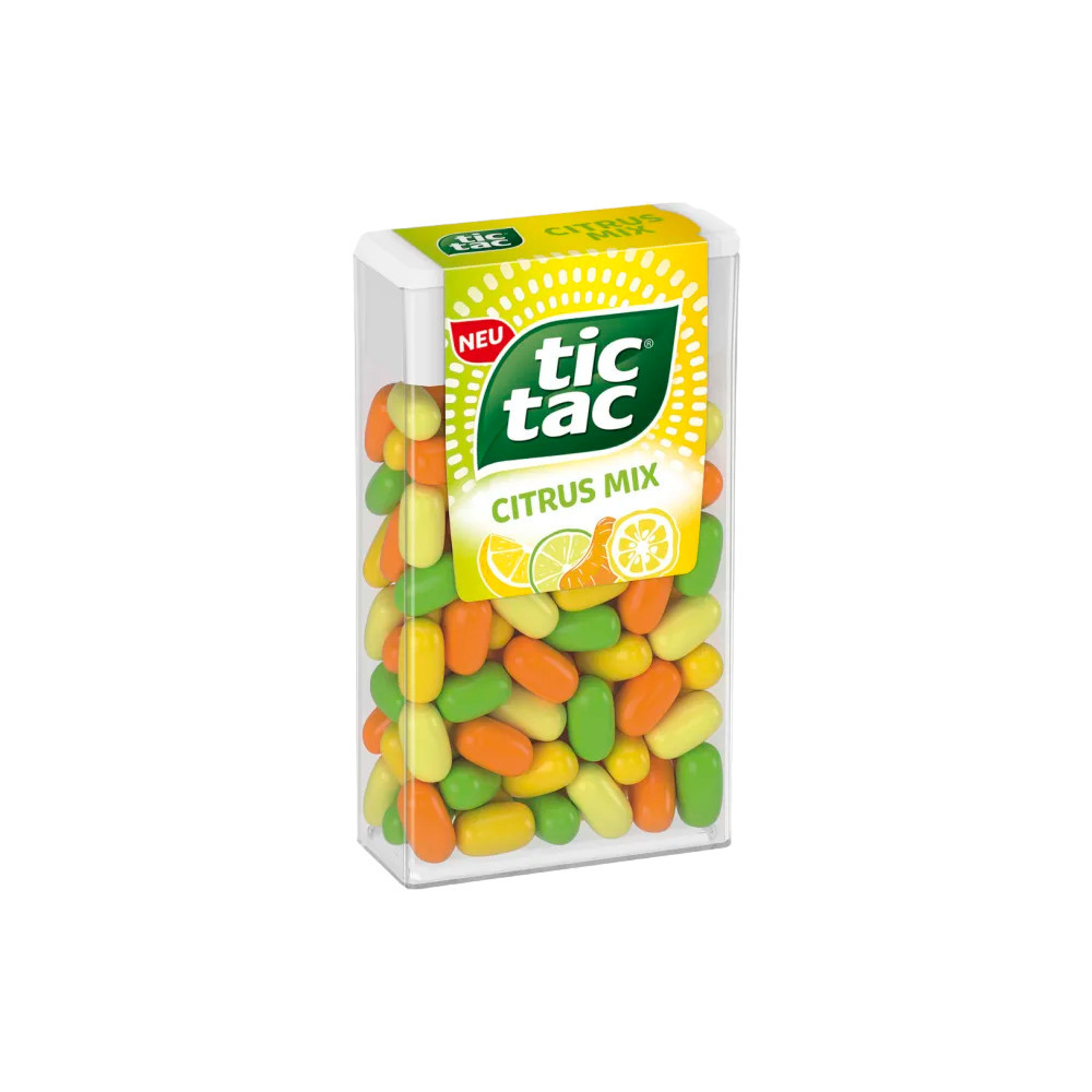 Tic Tac Citrus Mix Assorted Fruit Flavored Candies, Lemon, Lime