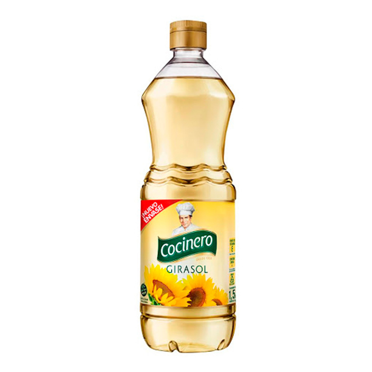 Cocinero Sunflower Oil Aceite de Girasol Gluten Free,  L /  fl oz