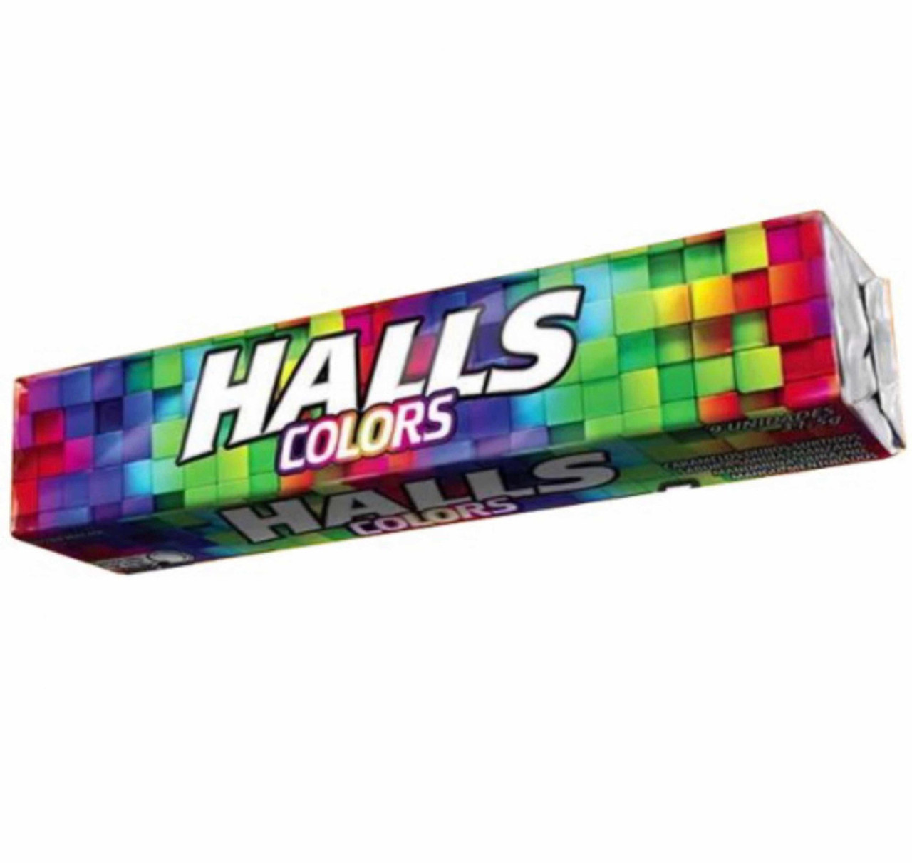 Halls Colors Hard Candy Assorted Flavors Watermelon, Apple, Peach & Mango,  25.2 g / 0.88 oz ea (box of 12)