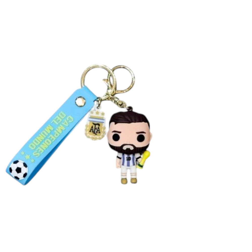 Keychain lionel messi key chain in blue with golden keyring Key Chain Keychain lionel messi key chain in blue with golden keyring Key Chain