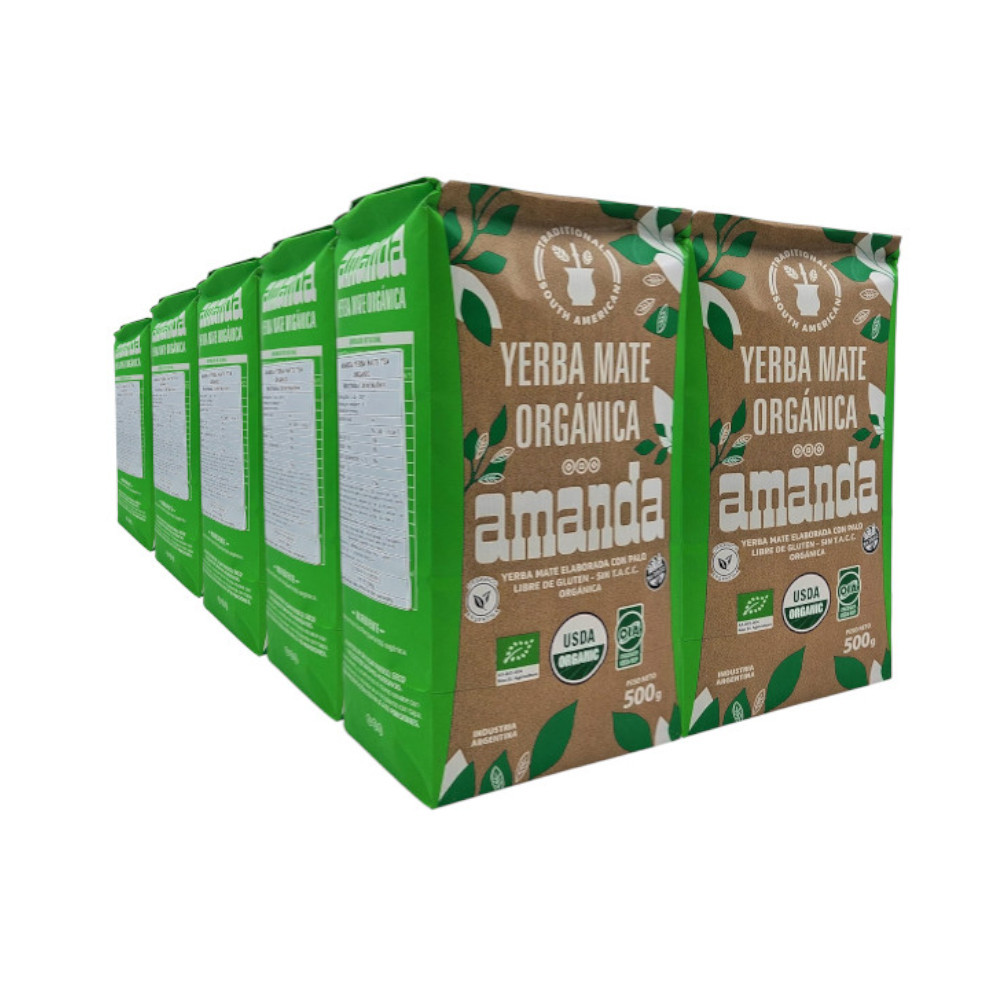 Amanda Organic Gluten-Free Yerba Mate Tea with Authentic Bold