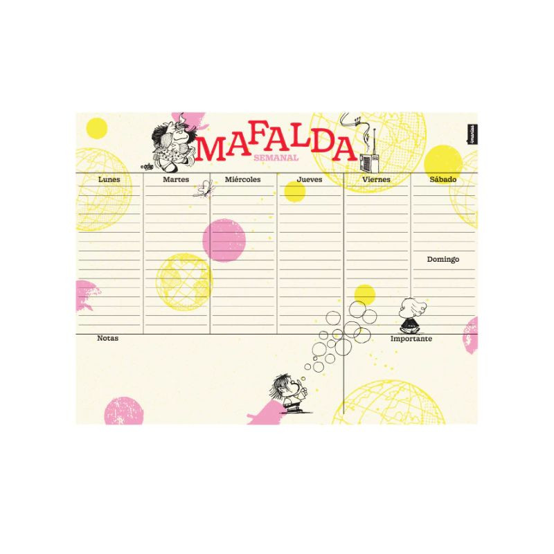 Mafalda Magnetic Notepad Block, Long Format (various models)