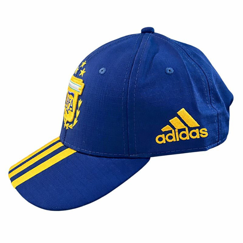 Argentina AFA Logo FIFA World Cup Flexfit Cap - Black With Blue Stripes, Officially Licensed