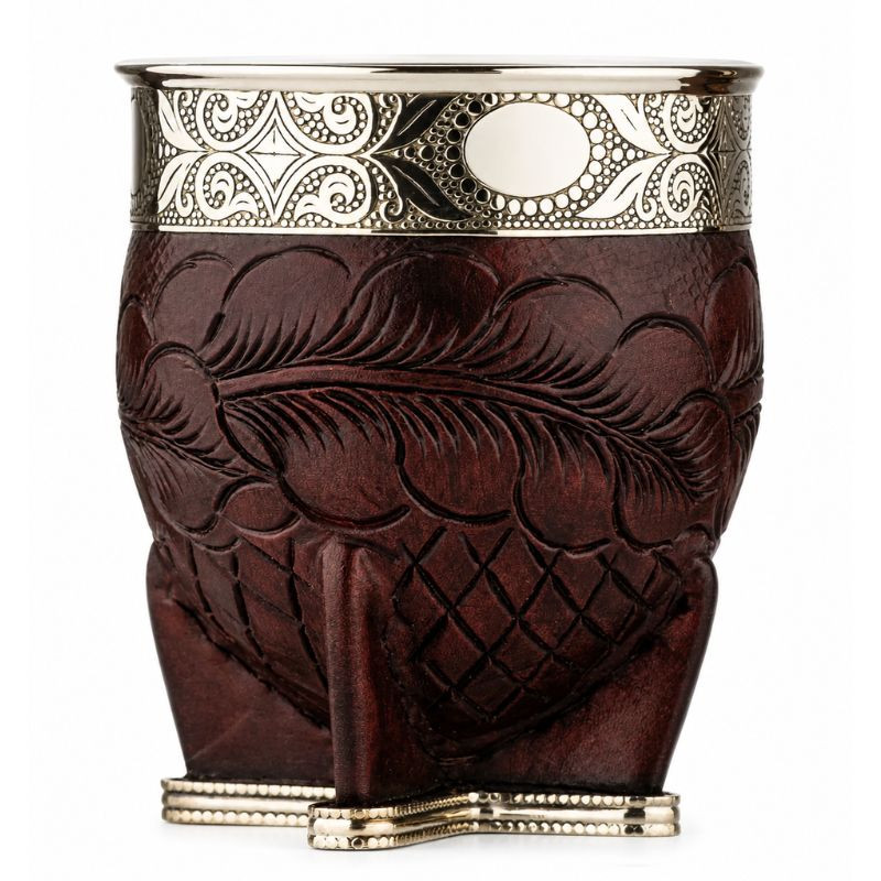 Matesur Imperial Mate Gourd with Hand-Tooled Leather & Alpaca Base