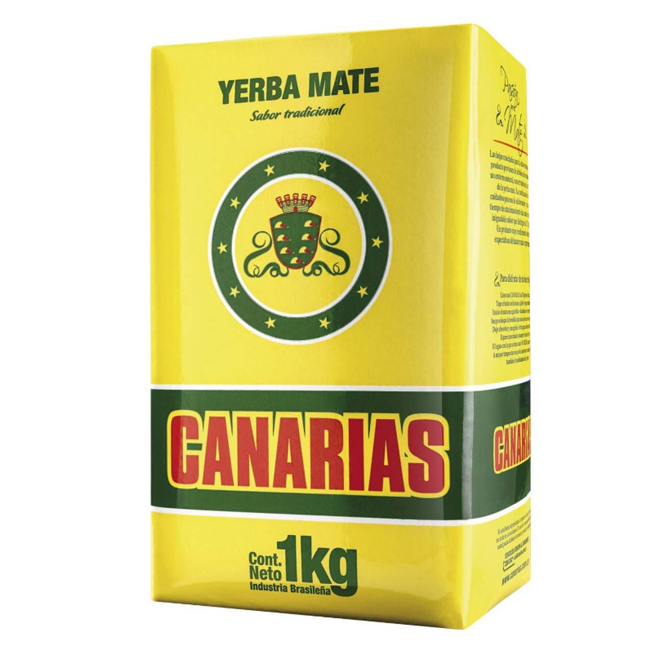 Canarias Yerba Mate Traditional Uruguay Yerba, 1 kg / 2.2 lb bag (pack of 3)