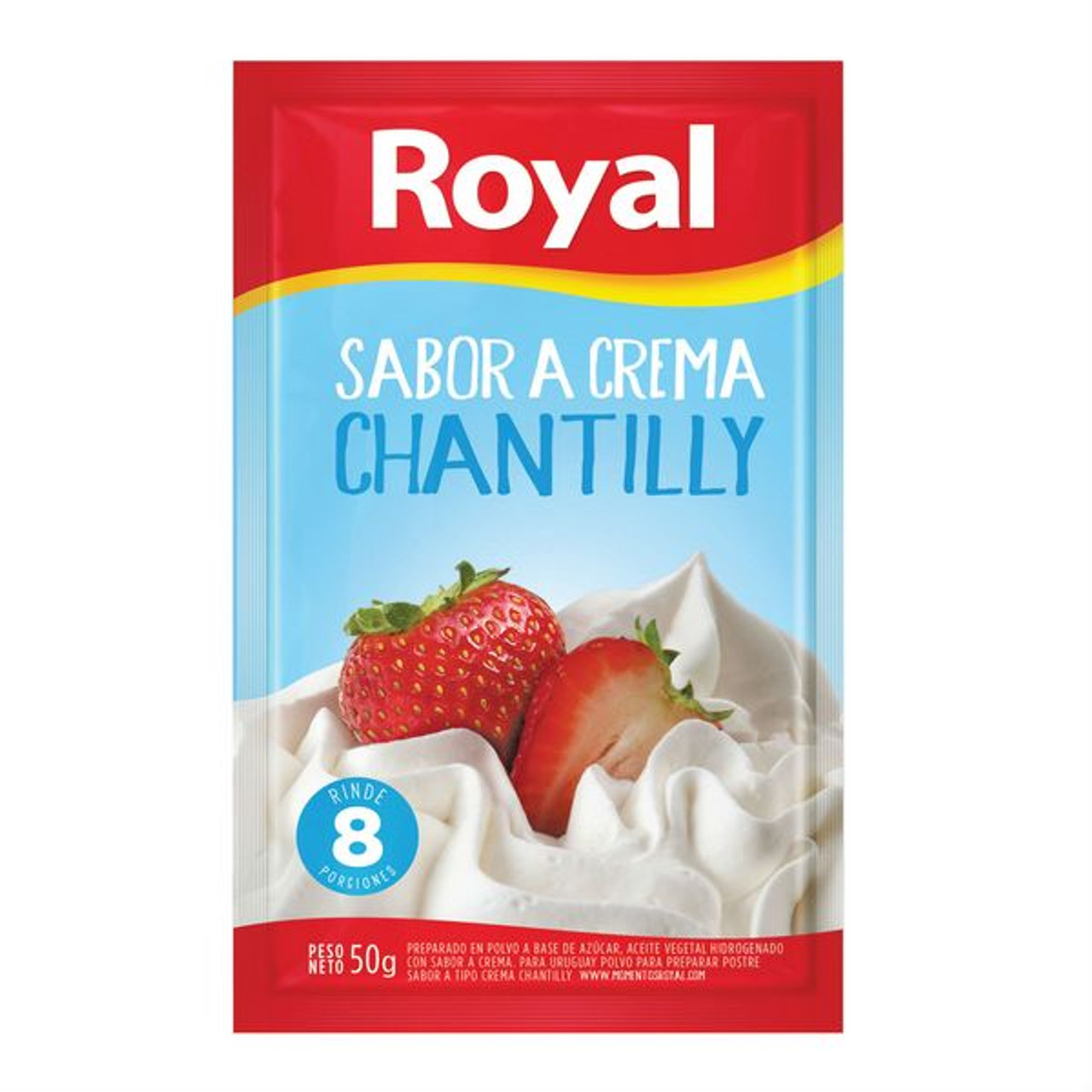 Royal Sabor Crema Chantilly Ready to Make Chantilly Cream, 8 servings per  pouch, 50 g / 1.76 oz pouch