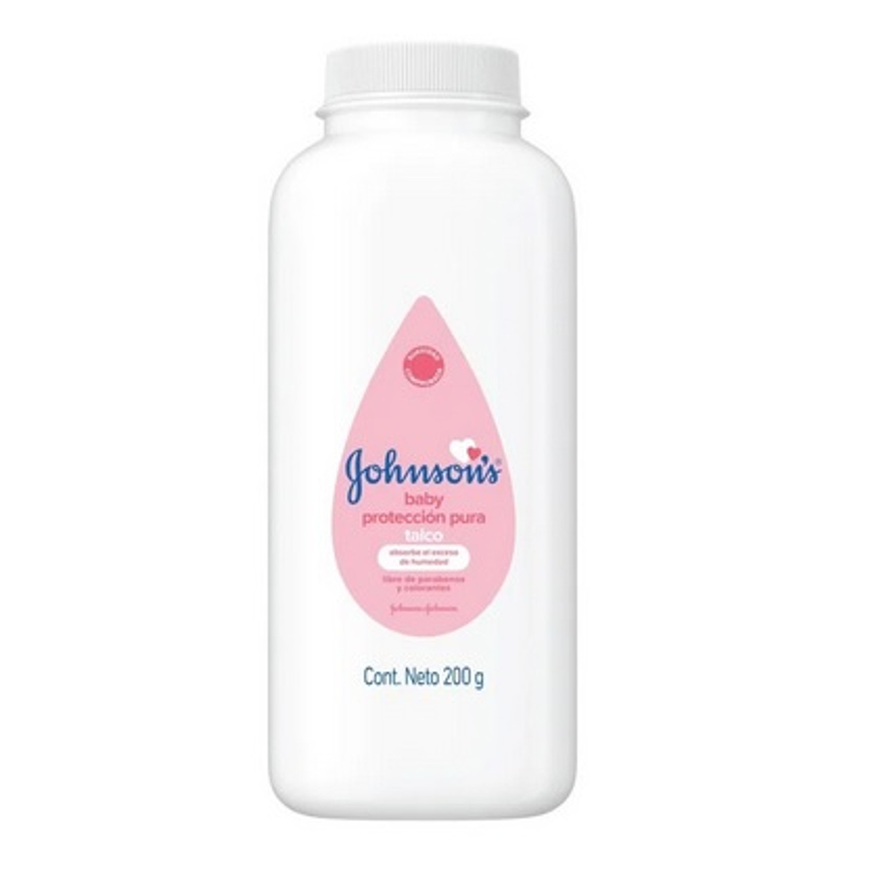 Johnson's Talco Regular Pura Protección Baby Talcum Powder Absorbs Moisture  - Free of Parabens & Preservatives, 200