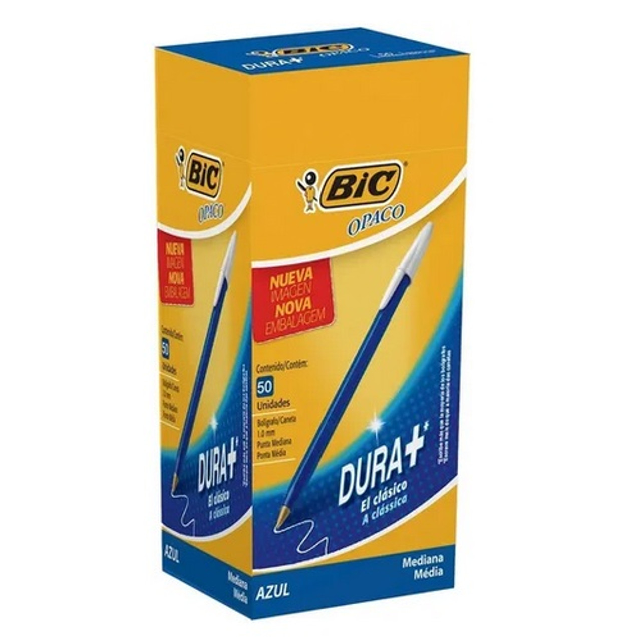 BOLIGRAFO BIC PUNTO MEDIANO COLOR AZUL BLISTER CON 2 PZ