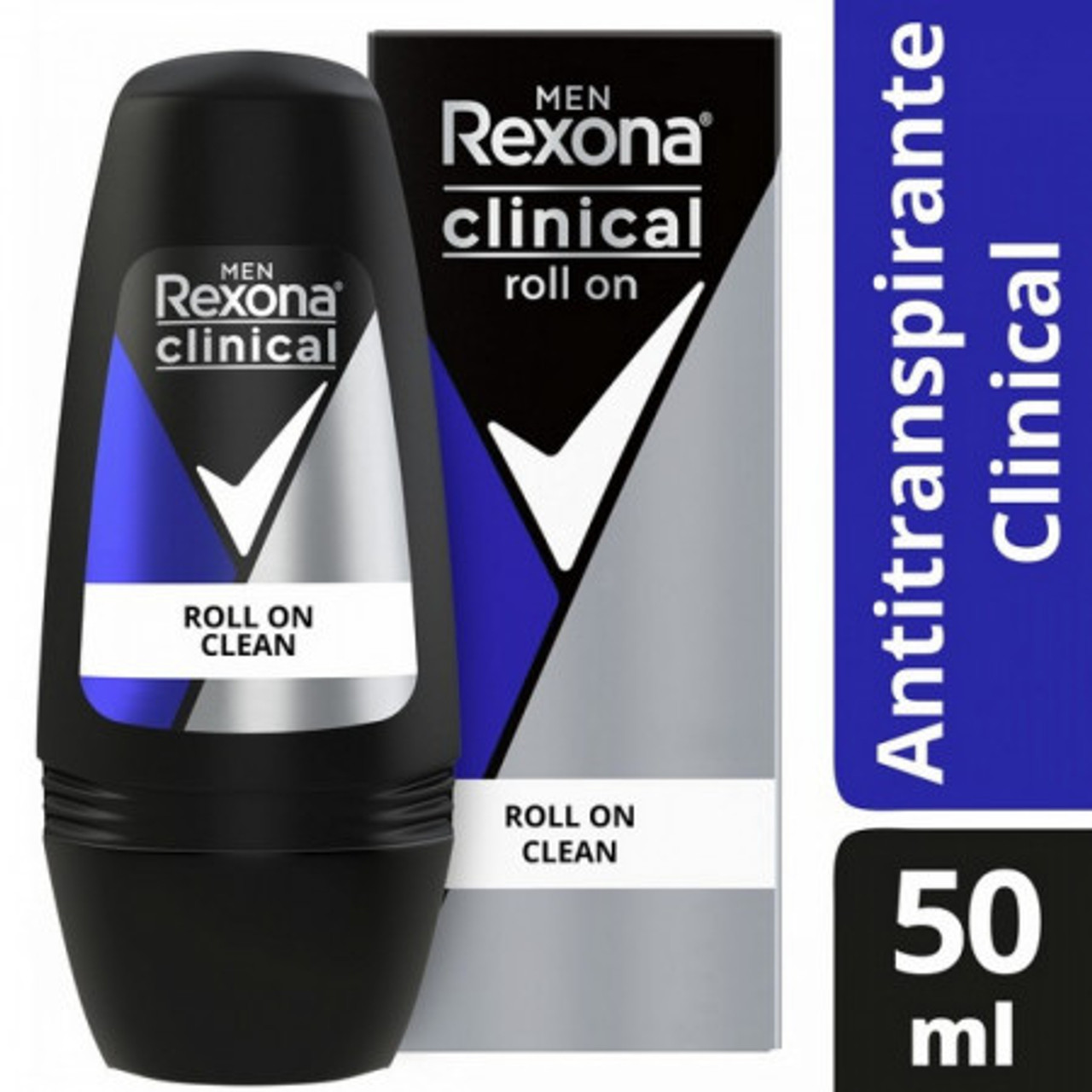 Rexona Clinical Clean Roll On 3x More Protection 96 Hour Antiperspirant, 50  g / 1.76 oz