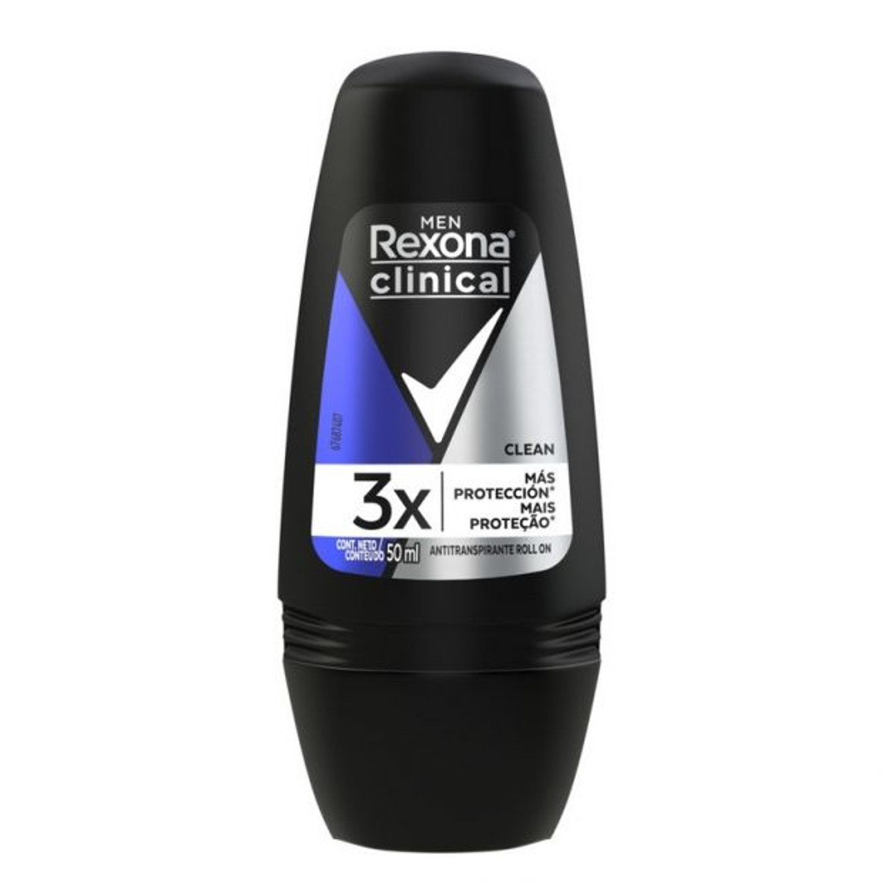 Rexona Clinical Clean Roll On 3x More Protection 96 Hour Antiperspirant, 50  g / 1.76 oz