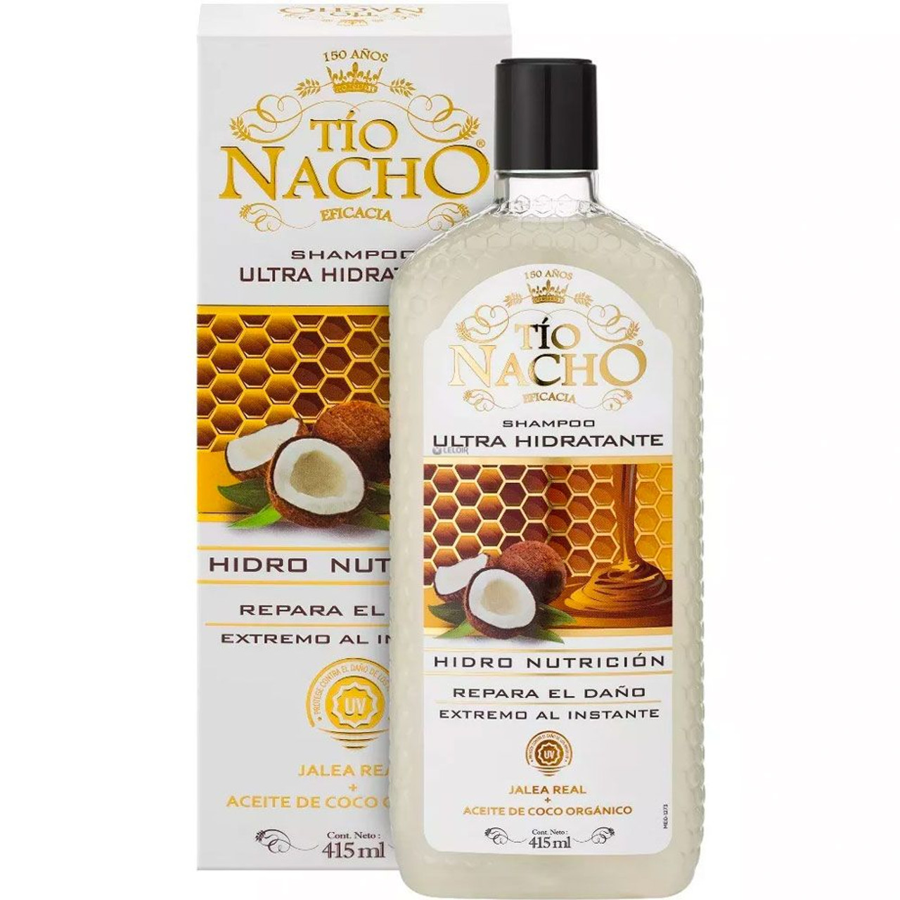 moden engagement skilsmisse Tío Nacho Shampoo Ultra Hidratante Ultra Hydratation Shampoo with Royal  Jelly & Organic Coconut Oil, 415