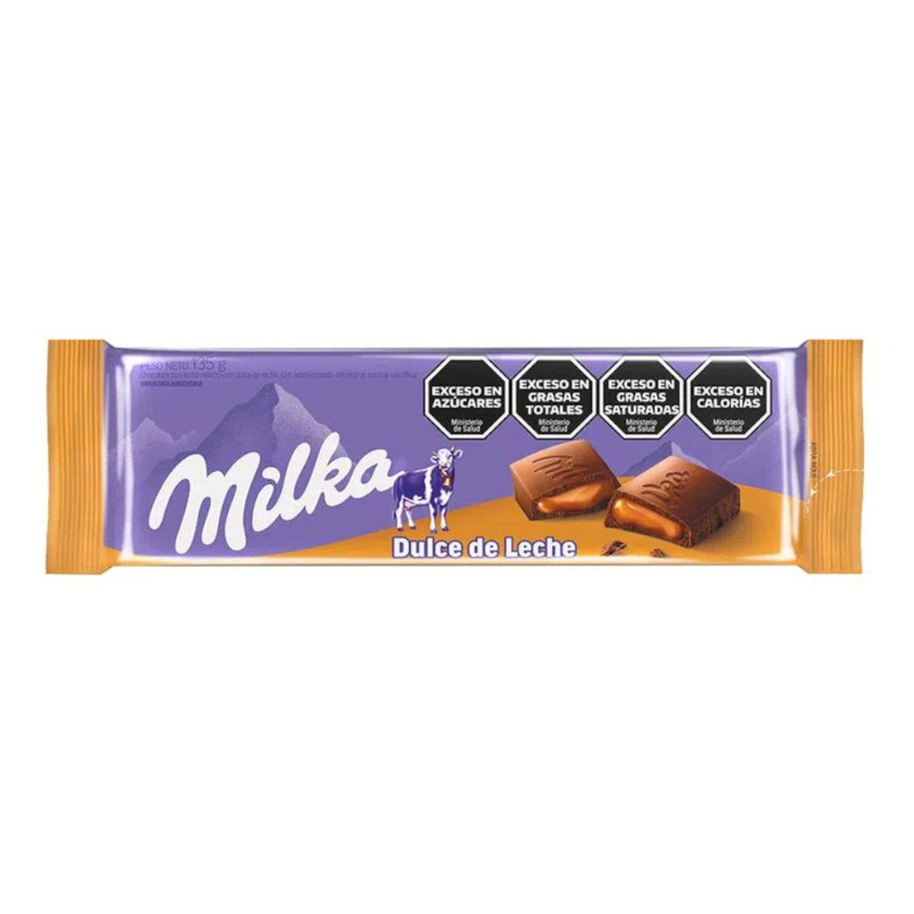 Milka Milk Chocolate Bar Filled with Dulce de Leche, 135 g / 4.8 oz (pack  of 2)