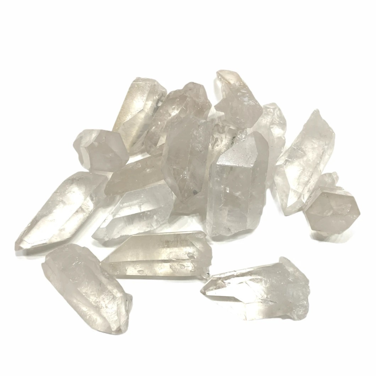Punta Cuarzo Cristal Piedra Clear Quartz Crystal Points Raw Natural Stones,  200 g / 7 oz - 4 cm / 1.6 approx ea (Variety of Shapes & Sizes)