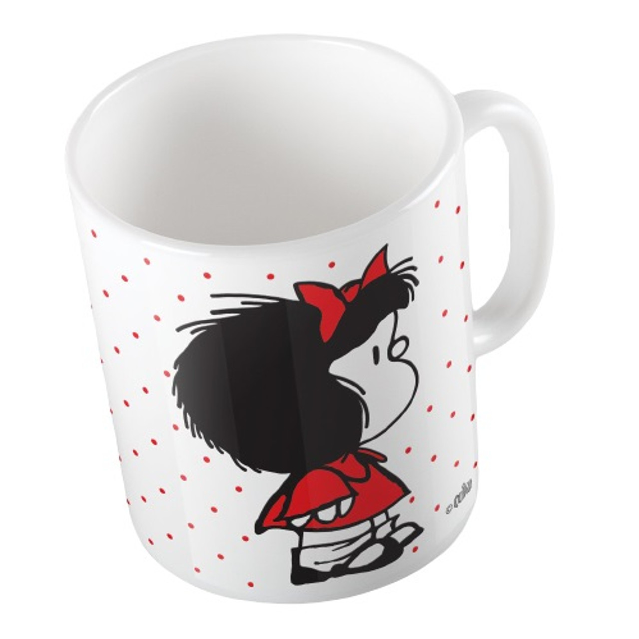 Taza de café con la obra «Mafalda Mafalda Mafalda » de Stratoguayota