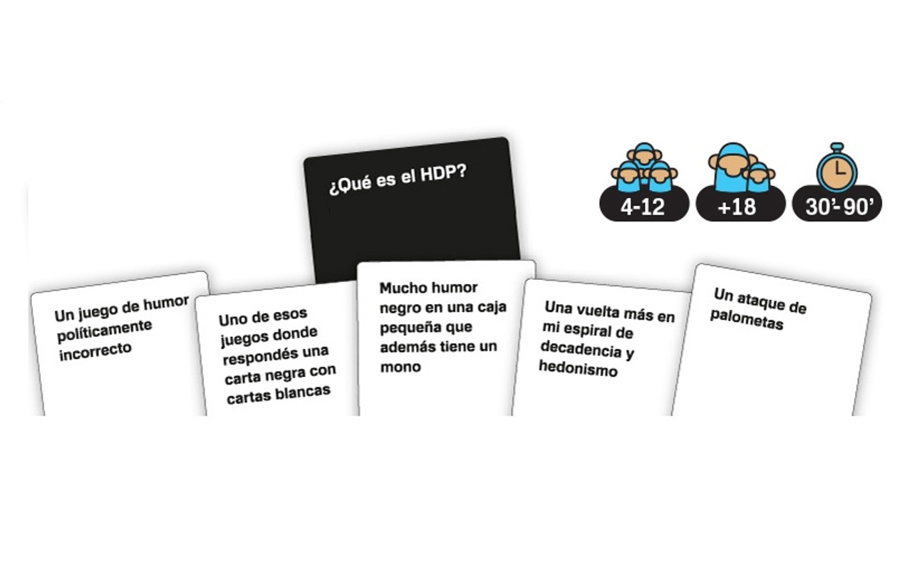 H.D.P Hasta Donde Puedas Humor Board Game with Cards Ideal for Parties Juego  De Cartas Ideal Para Previas by Buró (Spanish)