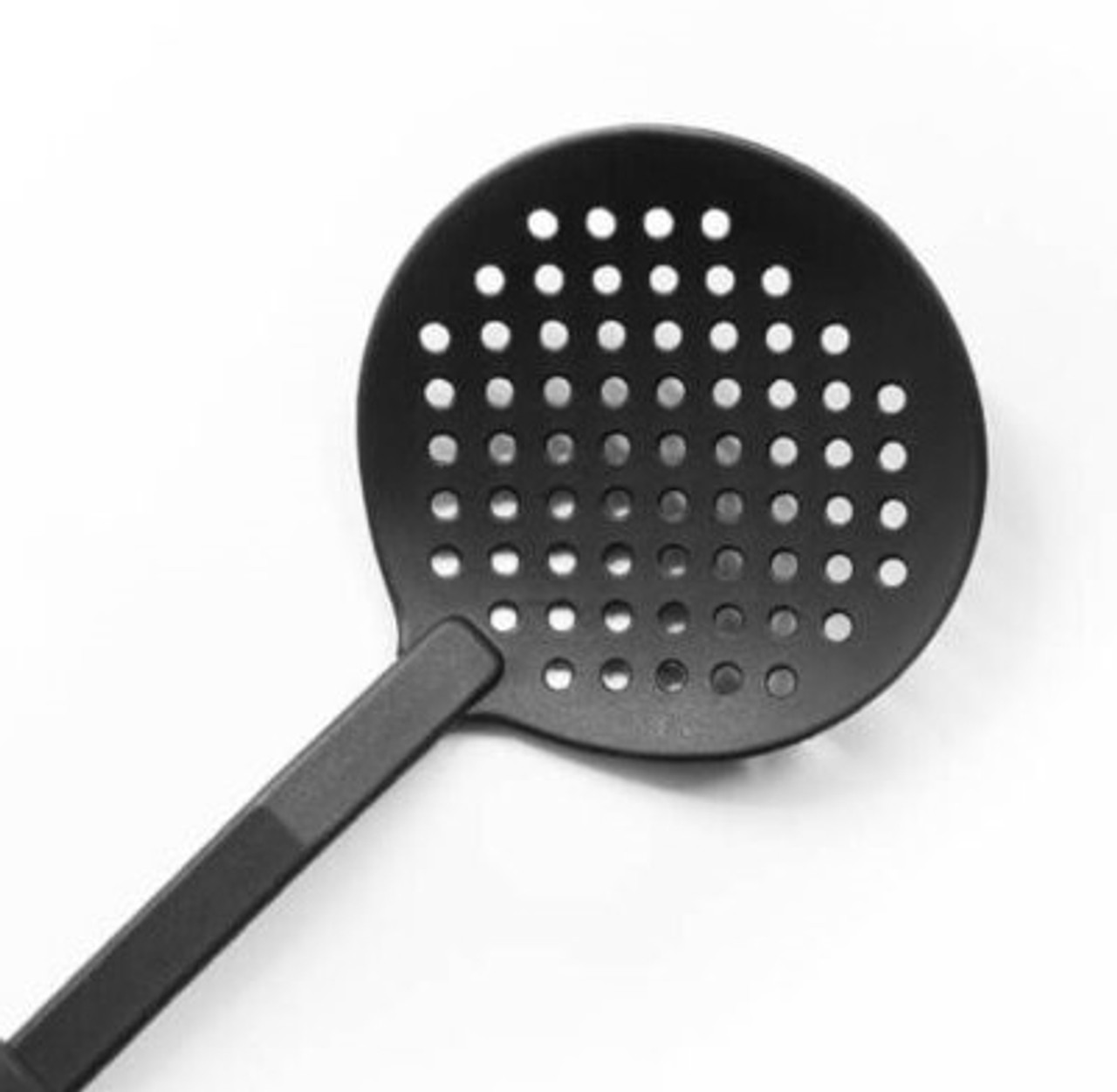 Espumadera Plastic Kitchen Skimmer Spoon Cooking Slotted Colander - Black,  30 cm / 11.8 large