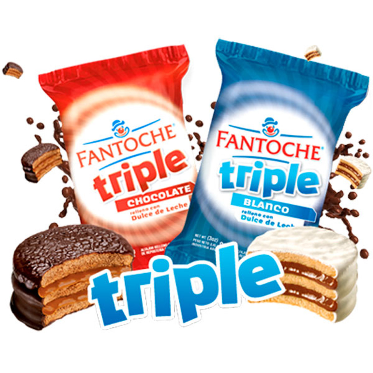 Fantoche Alfajor Triple Milk Chocolate with Dulce de Leche Large, 85 g / 3  oz (pack of