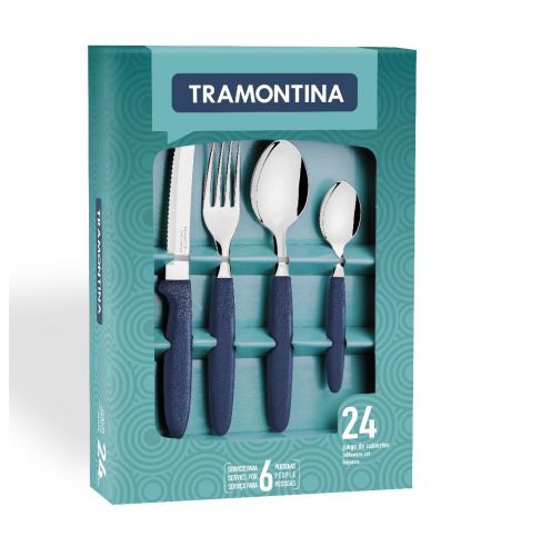 Tramontina Ipanema Azul Juego de Cubiertos Stainless Steel